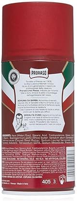 Proraso Red Nourish Shaving Foam 300 ml - Rich Emollients Sandalwood view 2