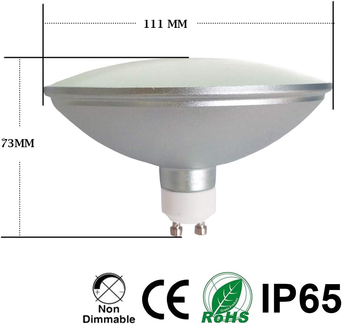 YAKAiYAL 12W AR111 GU10 LED Light Bulbs IP65 Waterproof Cold White 6000K ES111 Spotlight AC85-265V 120 Grad Reflector Lighting Bulb 1-Stück Not Dimmable MEHRWEG - Image 3