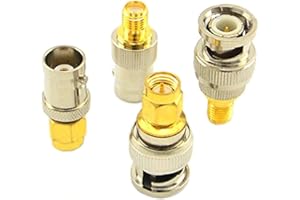 onelinkmore SMA to BNC Adapter Kits for SDR, Handheld Radios, Scanner, Walkie Talkie, Coaxial Adapter, 4 Pieces