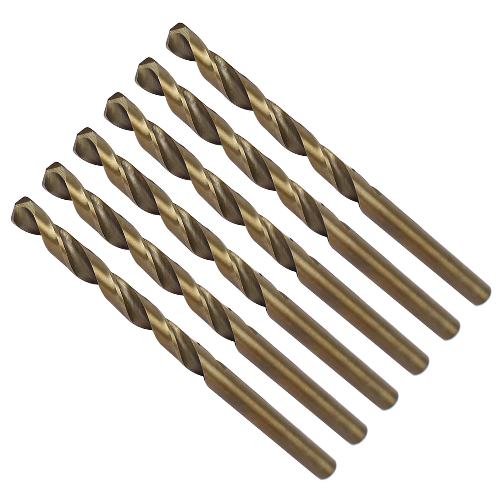CoCud High Speed Steel Cobalt Twist Drill Bits, 4.9mm Diameter 85mm Length, Straight Twist Jobber Drill Bit - (Applications: for Metal Woodwork Plastic Aluminum), 6Pieces