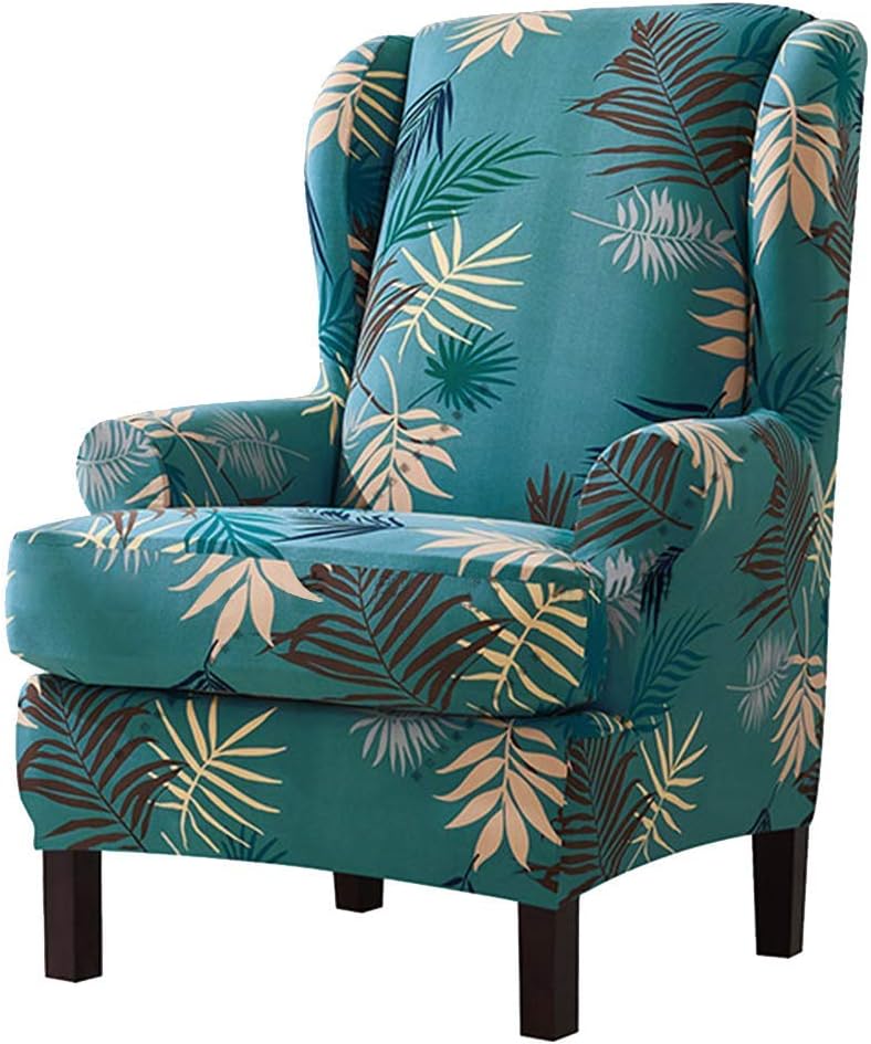 MOOUK 2Piece Wing Chair Cover, Universal Stretch Wingback Slipcovers