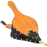 Oak Leaf Bellows, 19" x 8" Large Fire Bellow | Wood Air Blower with Hanging Strap Zinc Alloy Nozzle, for Stove Fireplace Fire Pit BBQ Camping