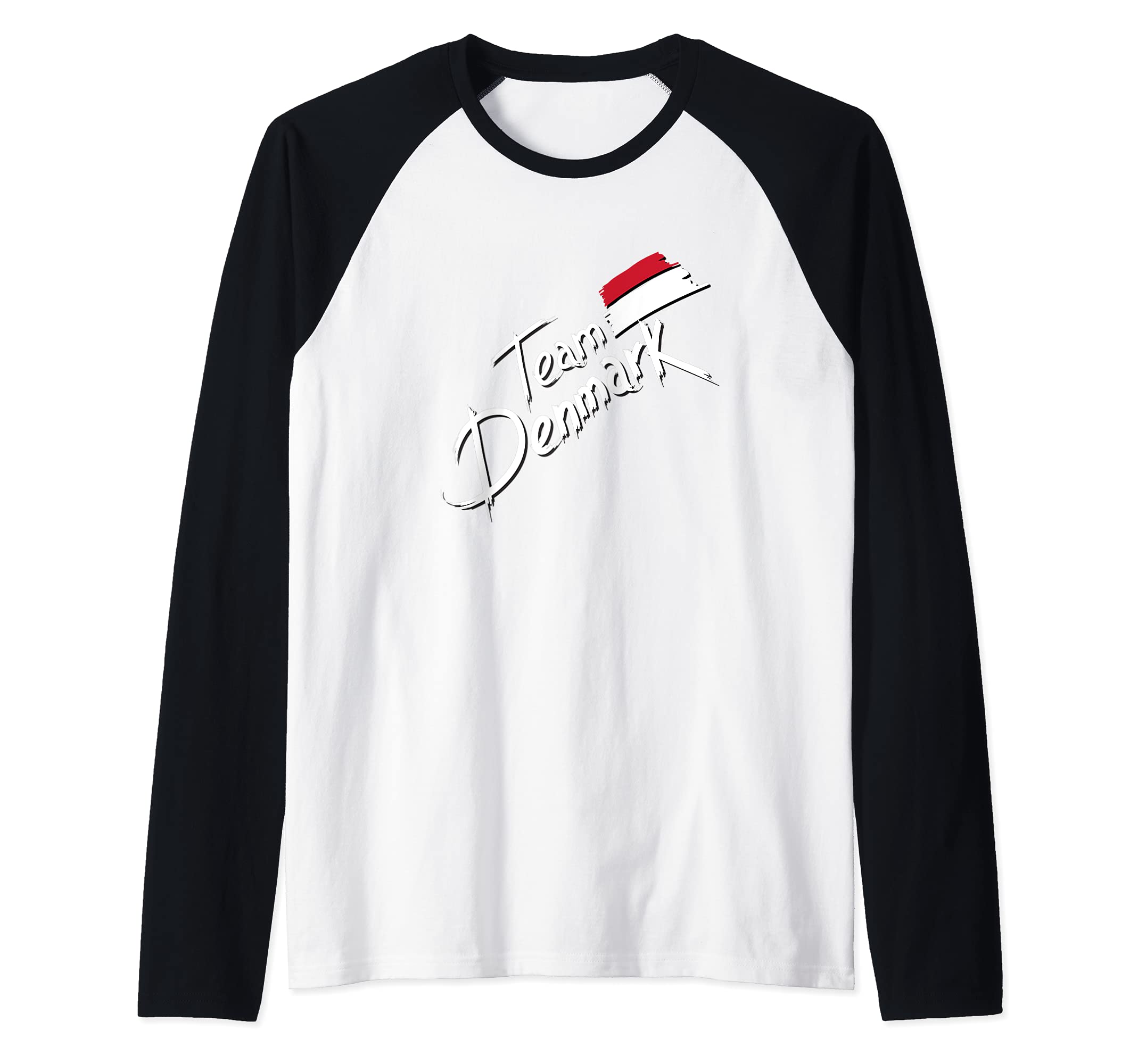 Flag Denmark Raglan Baseball Tee