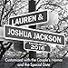 Lover's Lane Street Sign Art - Personalized Wedding Gift - Custom Names and Special Date, Lovers Crossroads Sign, Engagement Party Decorations and Gift for Couple, Black and White Print