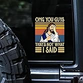 2 pcs OMG, This is not What I Said Funny Car Bumper Sticker,5 Inch Vinyl Decal, Waterproof,Die-Cut for Cars,Windows,Laptops