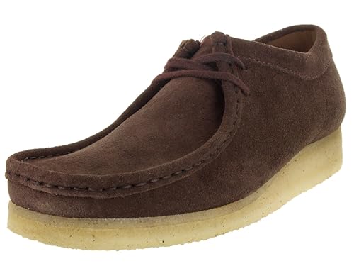 clarks wallabees dark brown