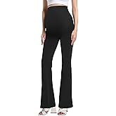 V VOCNI Women's Maternity Flare Leggings Over The Belly Bootcut Bell Bottom Pregnancy Leggings Lounge Yoga Pants