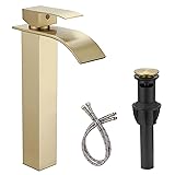 RUITHOE Brushed Gold Bathroom Vessel Sink