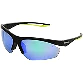 Foster Grant x Ironman Unisex Traction Blade Sunglasses, Black, 76mm