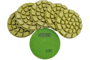 DT-DIATOOL Diamond Floor Polishing Pads Resin Bond Terrazzo Floor Diameter 4 Inch Grit 800 Pack of 6