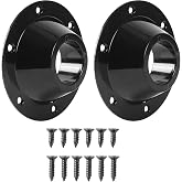 TonGass (2-Pack, Black Aluminum RV Table and Floor Mounting Base (Standard Size) with 12 Mounting Screws for Camper Trailer, RV Camper Metal Pedestal Table Base
