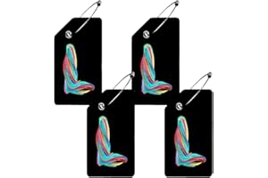 BESTEIOYO 4 Pack Initial Luggage Tag for Suitcase, Colored Letter Silicone Bag Tags Identifiers Privacy Cover ID Label with Durable Steel Loop for Women Men Kids Girls Travel, Letter L