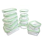 Kinetic 55043 22-Piece Glassworks Series Food Storage Container Set, Clear