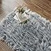 OJIA Deluxe Soft Fuzzy Fur Rugs Faux Sheepskin Shaggy Area Rugs Fluffy Modern Kids Carpet for Living Room Bedroom Sofa Bedside Decor(4 x 6ft, Grey)