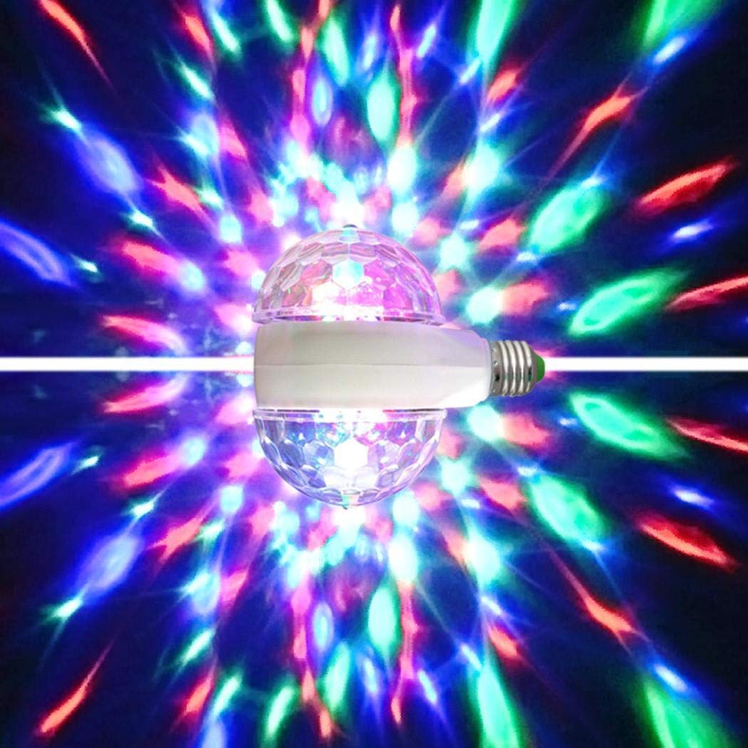 comfi1 Double Head Rotation Multicolor Stage Light Home Strobe Light LED Bulbs