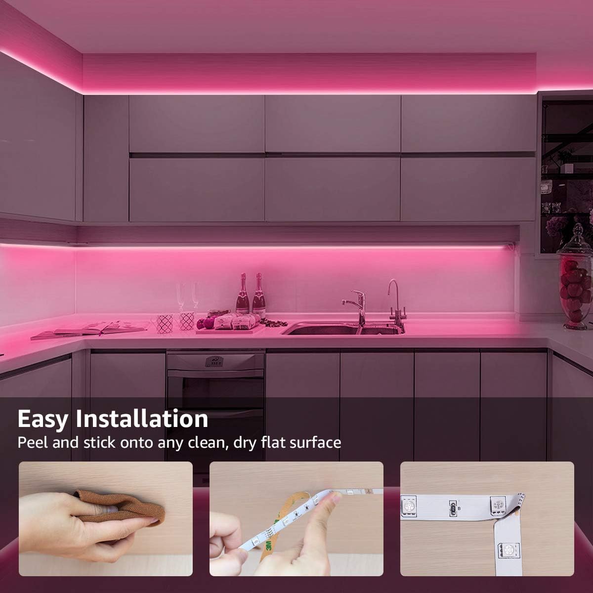 Lepro LED Strip Light 5M, RGB Colour Changing LED Lights with Remote, 150 Bright 5050 LEDs - Image 5
