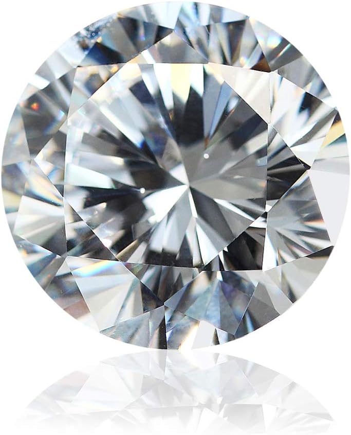 J&L Jewelry Moissanite DF Colorless Simulated Diamond Loose Stone Round Brilliant Cut VVS Clarity for Jewelry Making