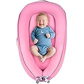 Baby Lounger, Baby Lounger for Newborn 0-24 Months, Premium Soft & Breathable Infant Lounger, Pure Cotton Baby Nest for Boys & Girls, Portable Newborn Lounger for Travel and Home.