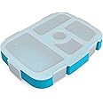 Bentgo® Kids Tray with Transparent Cover - Reusable, BPA-Free, 5-Compartment Meal Prep Container with Built-In Portion Control for Healthy Meals At Home & On the Go (Confetti Edition - Abyss Blue)