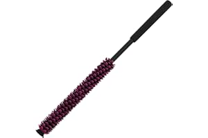 Altieri Helix Flute Wand - Premium Flute Cleaning Rod with Innovative Helix Design and Ultrasuede Swab Fabric for Superior Moisture Removal and Flute Care … (Black and Fuchsia)