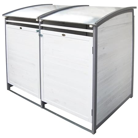 Habau 3140 Mülltonnenbox 120 Liter Doppel, 122 x 76 x 116 cm