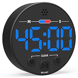 Large LED Digital Timer, Magnetic Countdown Loud