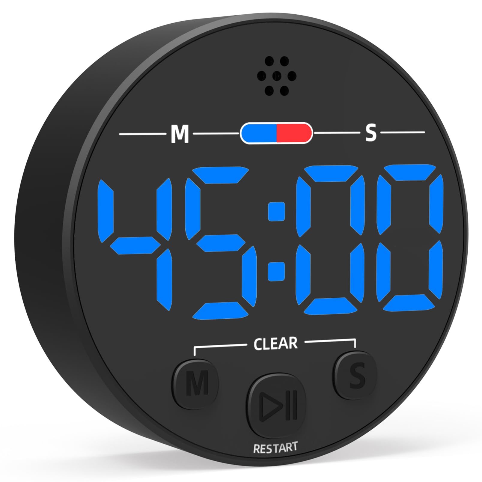 Large LED Digital Timer, Magnetic Countdown Loud