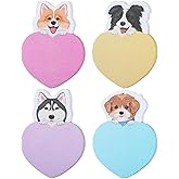 Liobelon 16 Pads Dog Sticky Notes Kawaii Animal Sticky Memo Pads Dog Notepad Self Adhesive 3.8 X 2.7 Inch 480 Sheets for Dog Lovers Home Office School Supplies (Dog)