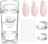 AIMEILI French Tip Nail Stamp 4Pcs Jelly Stamper Kit Double-Headed view 1