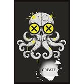 Deep Sea Dark Sketchbook: Octopus Skull & Nautical Horror Art Pad | 6x9 Inch, 110 Blank Pages: Blank Unlined Notebook for Tat