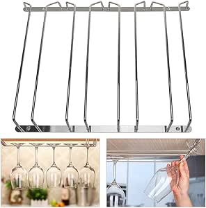 Soporte de metal para copas de vino, estante para debajo del gabinete