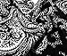 BAISHENGGT Women's Long Sleeve Loose Flared Tunic Top XXL Black Paisley