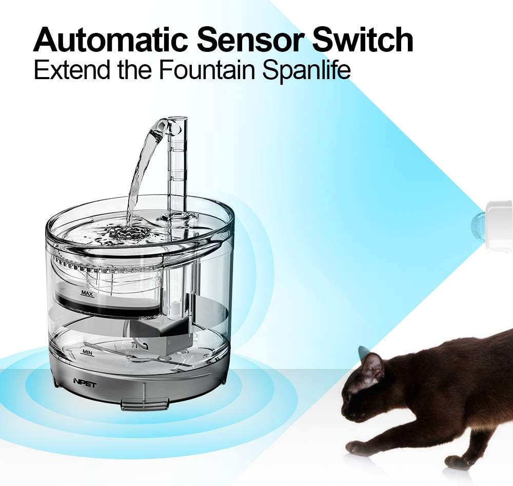 motion sensor pet water fountain