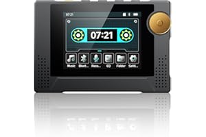 PHINISTEC 64GB Retro MP3 Player with HD Speaker,MP3 Cassette Player,Dynamic Retro UI,Tape Drive Shape,Portable Bluetooth MP3 Music Player 50 Hours Long Battery Life, 2.4" Touchscreen