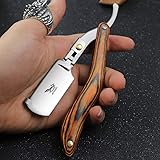 manual razors redwood handle shaver men's shaving razor professional barber Hair cut razor change blade type shaving knife Pr