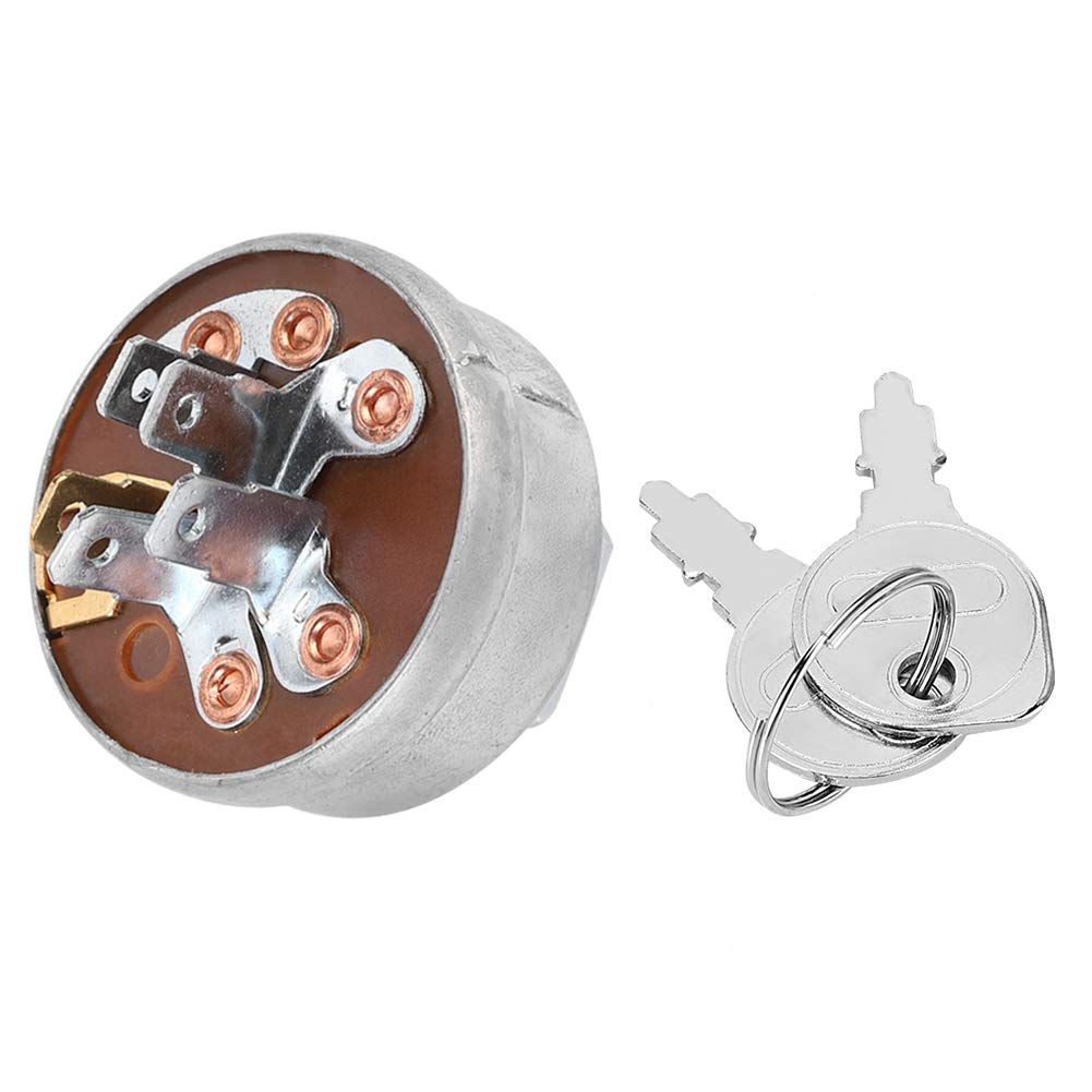 KIMISS 725 0267 Lawn Mower Ignition Starter Switch with Lock Barrel, Fit Nut and Keys