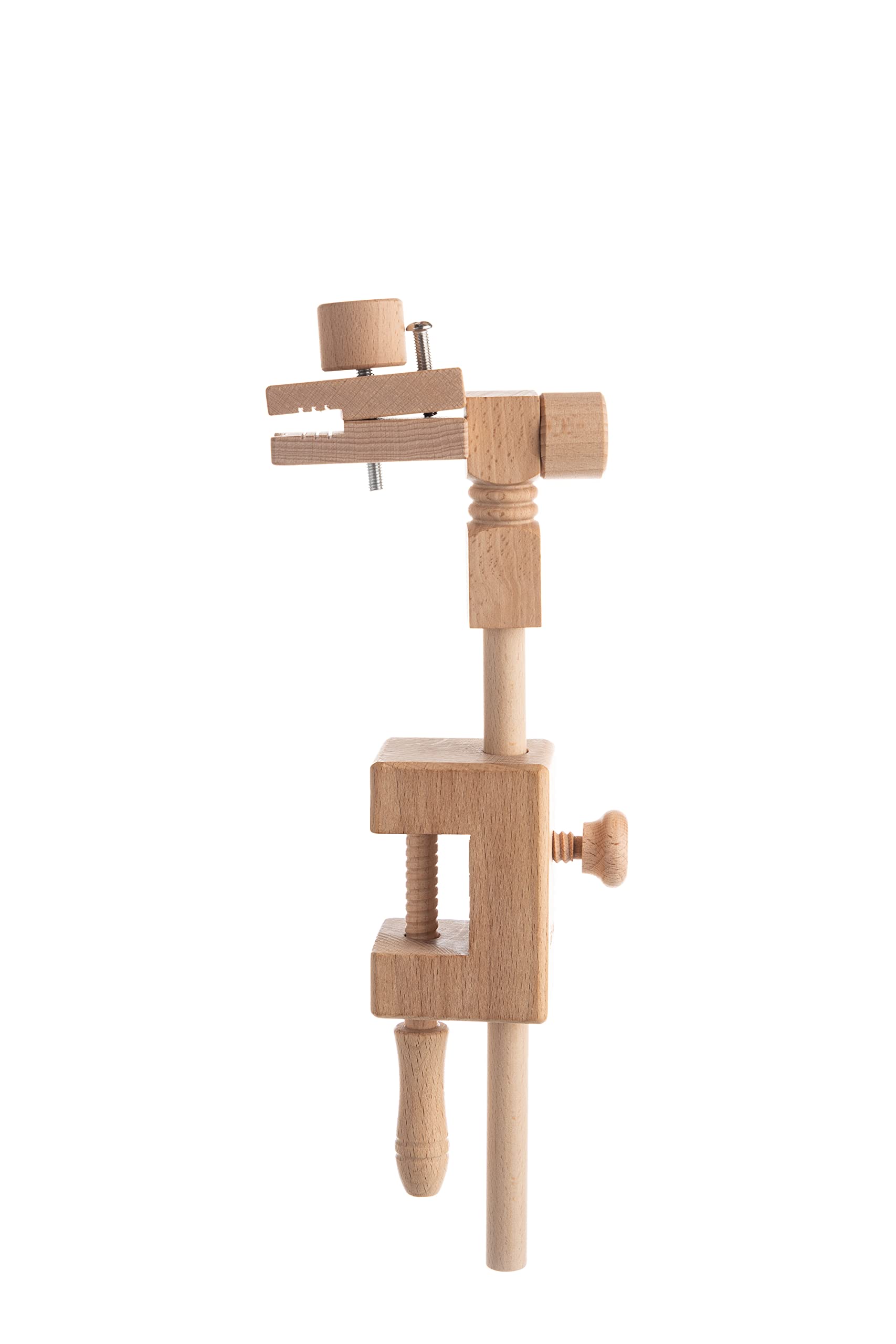 The Quilted Bear Versatile Adjustable Table Clamp - Beech Wood Embroidery Hoop & Tapestry Frame Holder for Embroidery, Quilting, Tapestry & Needlecrafts