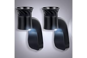 Hohean 2 Pcs Wall Fragrance Plug with Night Light Compatible with Bath and Body Works WallFlower Refills (No Fragrance Included), ETL Certified, Rotatable Scent Control Plug for Home/Office (Black)