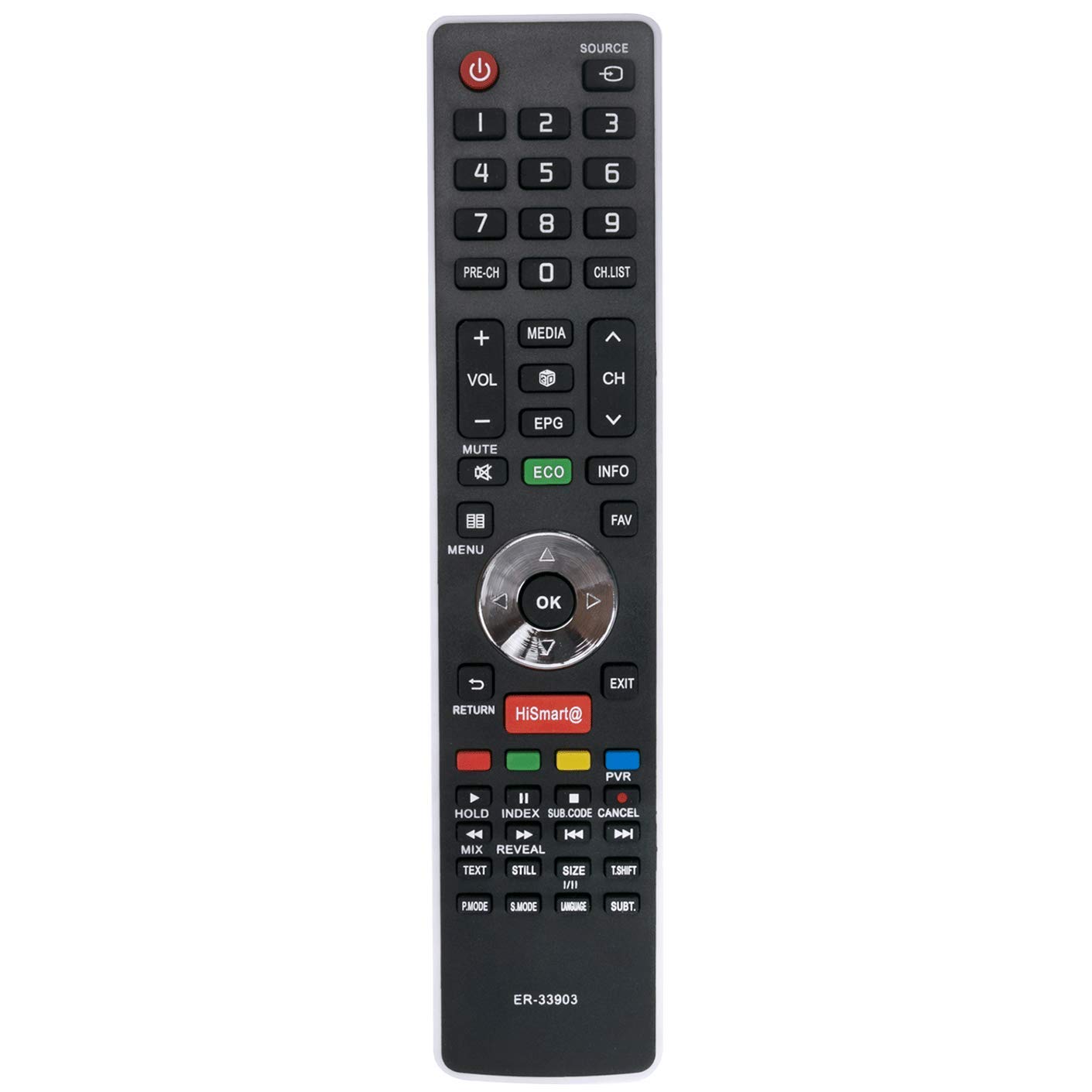 VINABTY ER-33903 ER-33903HS Replacement Remote Control Controller for HISENSE LTDN50K366 LTDN39K360SG LTDN39K360WSGEU LTDN50K360WSGEU LHD32K360WSEU