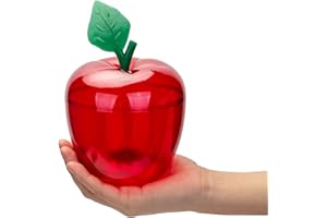 HANZE Large Red Apple Container, Apple Shaped Candy Toy Filling Containers Jar, Back To School Teacher Appreciation Gift, Wedding Party Ornaments Christmas Decorations Supplies Favors
