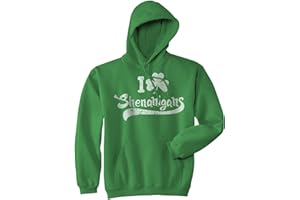 CRAZY DOG T-SHIRTS I Clover Shenanigans Hoodie Funny Irish Clover SweatShirt Novelty Shirt