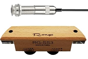 AESTIVATE RG-SS3 Passive Woody Magnetic Soundhole Acoustic Guitar Pickup with Volume Tone Control for steel-string acoustic guitars - Magnetic Humbucker Pickup
