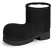 LACIKOSZ Womens Platform Winter Snow Boots Ankle Cozy Fur Lined Waterproof Outdoor Boots Anti Slip Outdoor Short Booties