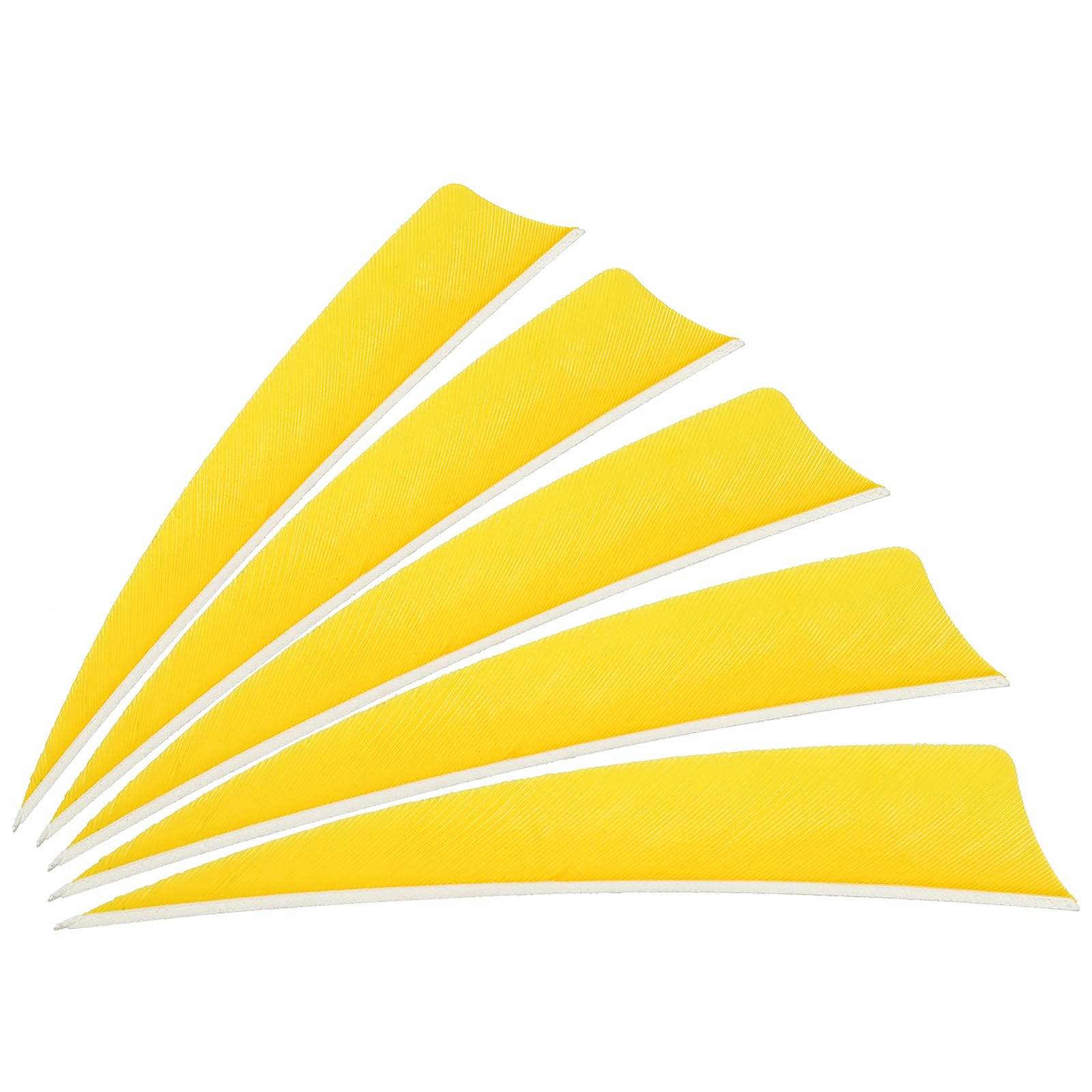 PATIKIL Arrows Vanes 30 Pack 4 Inch Arrow Turkey Feather Fletch Right Wing Fletching Yellow for DIY Target Shooting