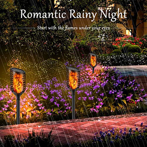 Upgraded Solar Torch Lights Outdoor, Waterproof Flickering Dancing Flames Torch Lights Solar Spotlights Landscape Decoration Lighting Dusk to Dawn Security Torch Light for Garden Patio Driveway (2)