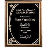 Crown Awards Custom Plaque, 8x10 Recognition Trophy Corporate Award