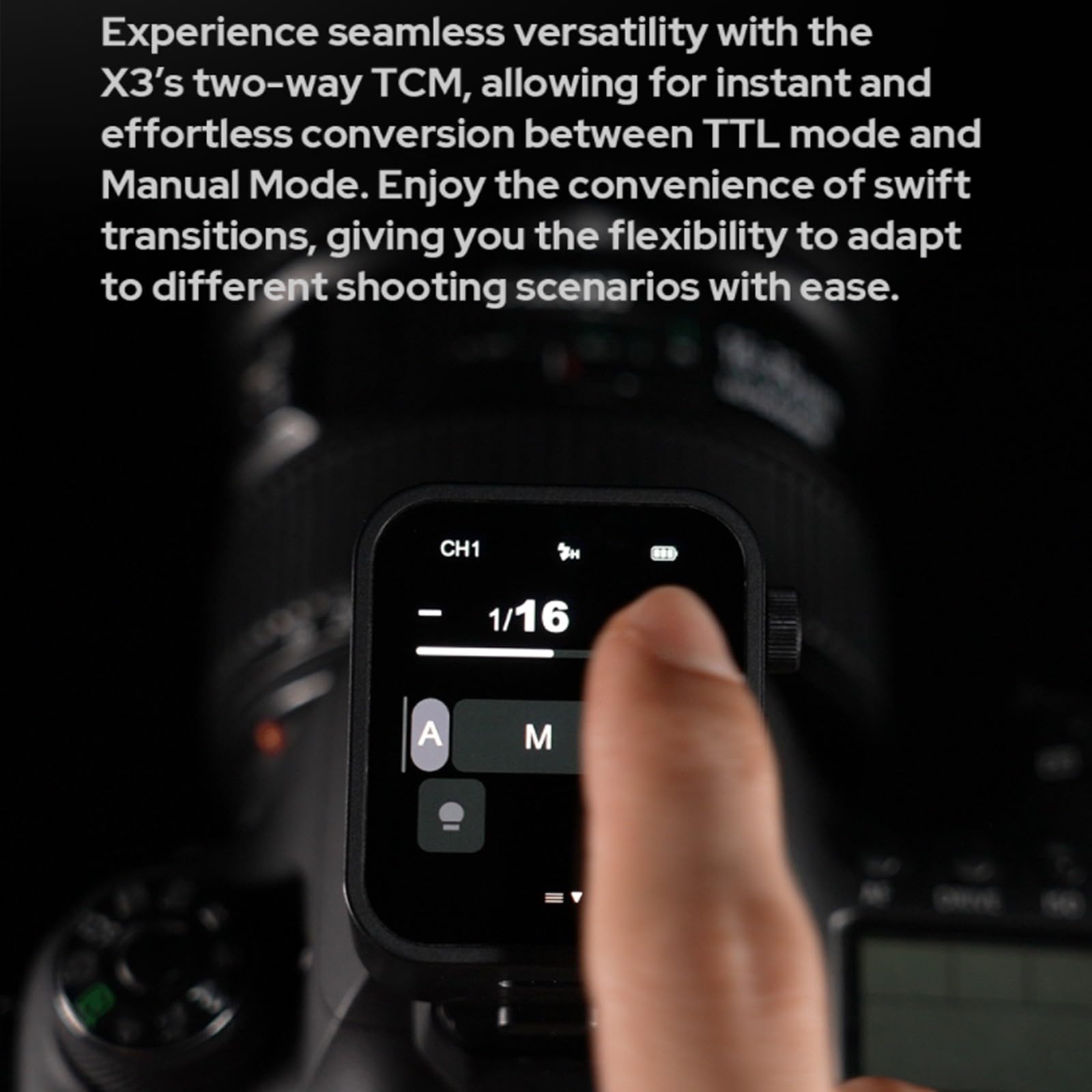 Godox X3-C X3C X3 C Touchscreen TTL Wireless Flash Trigger for Canon, 2.4GHz Wireless, High Speed Sync, OLED Screen Adjustable Brightness TTL Speedlight Transmitter for Canon EOS Cameras