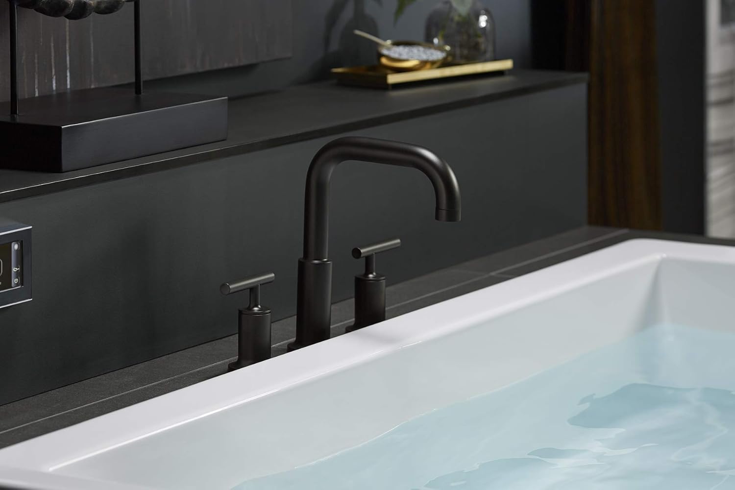 Matte Black Kohler KT144284BL Purist Tub Faucets Kitchen & Bath