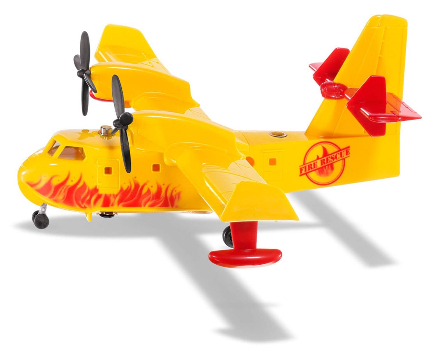 siku 1793, Fire-Fighting Airplane, Incl. 1 tree and 2 imitation flames, Metal,Plastic, Yellow, Can be filled with water