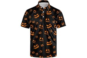 Lxopogk Golf Shirts for Men Funny Polo Short Sleeve Performance Moisture Wicking Quick Dry Mens Hawaiian Polo Shirt